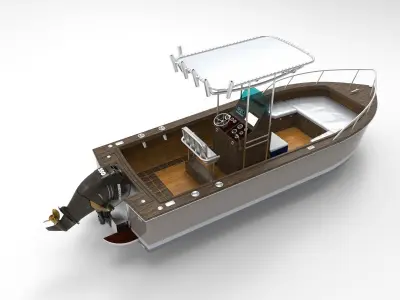 Boston Whaler Fishing boat 2 3D model
