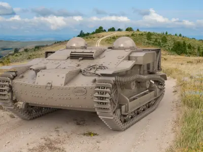 UE Tractor Clay VRay  3D model