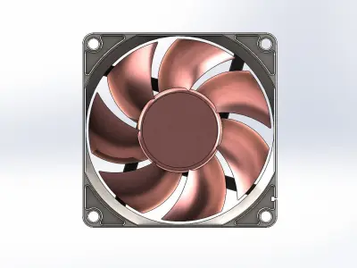 PC fan solidworks 3D model
