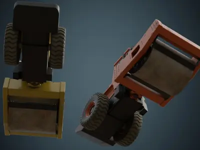 Compactor 1B Low-poly 3D model