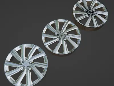Range Rover 20in Wheel Replica Low-poly 3D model