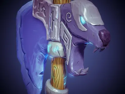 Nordic Axe Low-poly 3D model