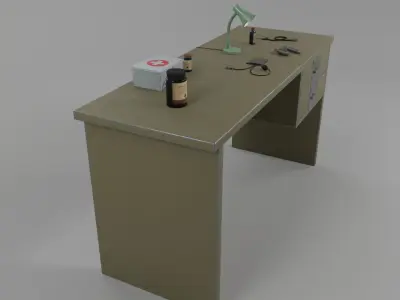 Doctor Table - Low Poly Low-poly 3D model