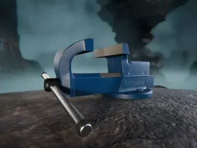 Bench Vise Low-poly 3D model order