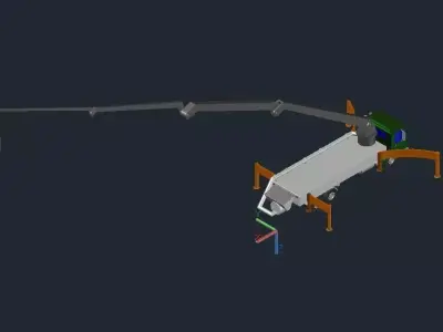 Concrete Pump Truck 3D model
