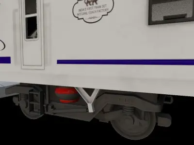 vande bharat express train 18 Low-poly 3D model