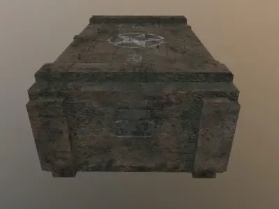 Military crate 03 Low-poly 3D model
