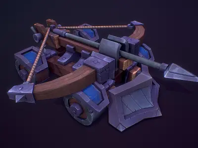 Stylized War Machines Low-poly 3D model