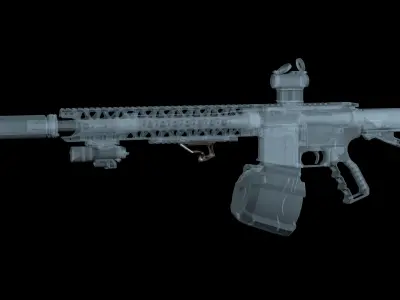 Vertical forward grip Fortis SHIFT  Low-poly 3D model