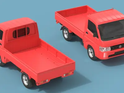 Suzuki Carry Truck Red  purchase 3D model