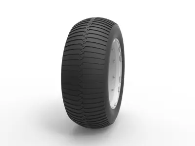 Wheel from vintage monster truck Scale 1 to 25 3D print model get