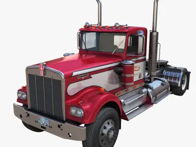 Kenworth W900a trucks collection 3D Model Pack