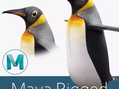 Penguin Low-poly 3D model order