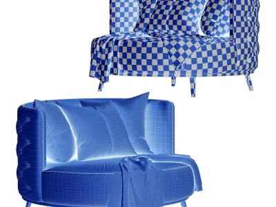 Malaquite Daybed 3D model