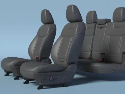  Interior Vehicle Full Seat Set Black 