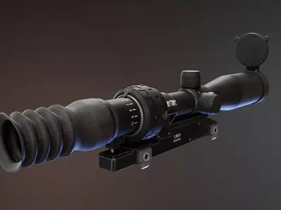 1P69 Hyperon Rifle Scope Low-poly 3D model