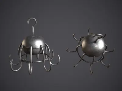 Meat Hook Low-poly 3D model buy