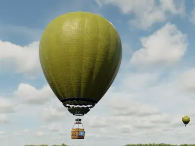 Hot air balloon 3D model shop
