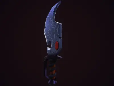 Game ready fanasy blade Low-poly 3D model