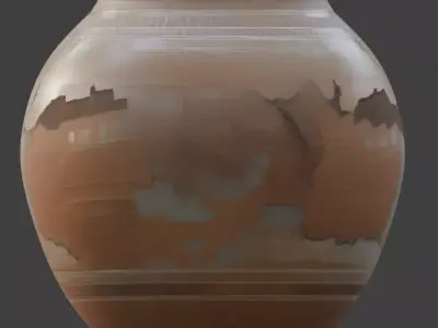 Ancient Egyptian Pottery Pot 3D Model Low-poly 3D model