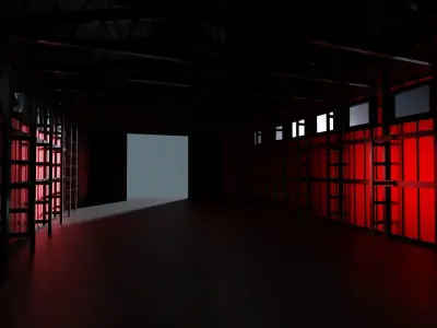 Warehouse hangar 3D model
