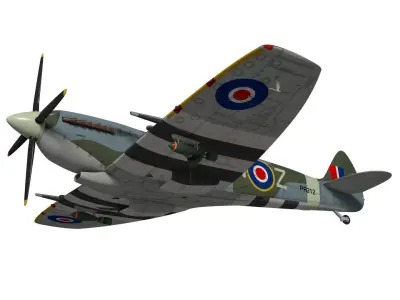 Supermarine Spitfire Mk-XVIe 3D model