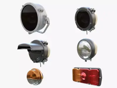 Soviet APC Lights Set 3D model