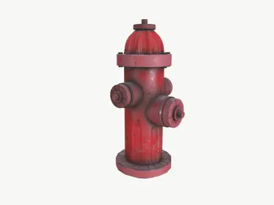 Fire Hydrant Low-poly 3D model order