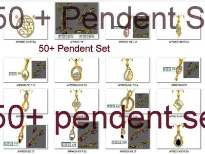 50 PLUS Pendent Set 3D print model