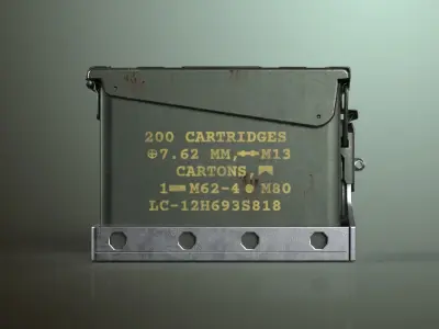 Military Ammunition Box Holder Free 3D model