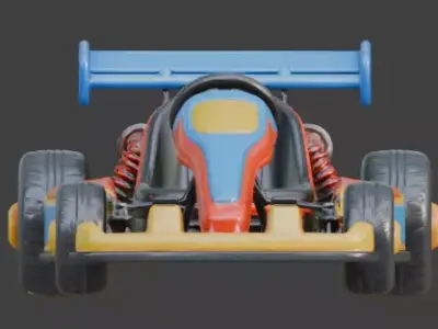 Stylized Sport Go-Kart 3D Model Low-poly 3D model