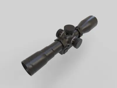 rifle  scope  Low-poly 3D model