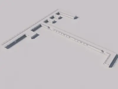 Marina for boats 3D model