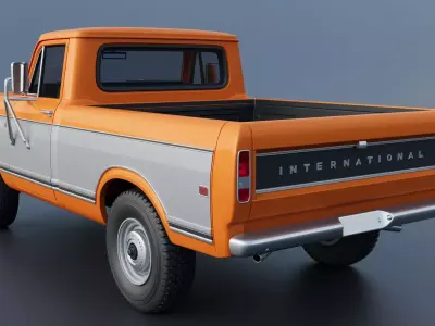 International Pickup Short Bed 1974 3D print model