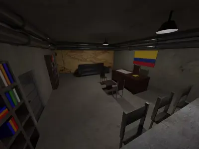 Military Bunker - Colombia Low-poly 3D model