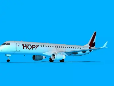 Embraer Emb-190 Air France HOP 2 3D model