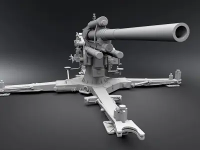 Flak 88 Stationary Scale model 3D print model