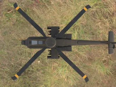 AH Apache 64 Low-poly 3D model