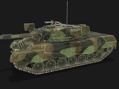 Tank Leopard 2 Low-poly 3D model