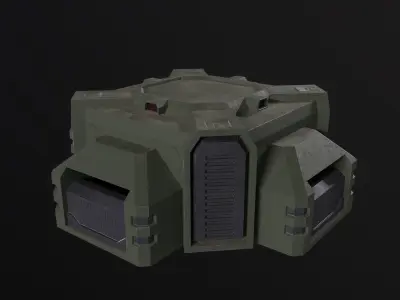 Pillbox-Bunker PBR Low-poly 3D model
