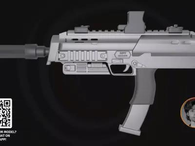 3D Model HK MP7 -- Elite Tactical Defense Weapon 3D model