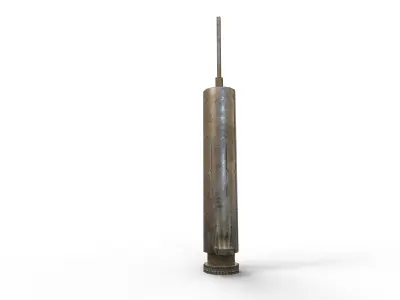 Metal syringe Low-poly 3D model
