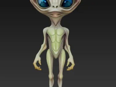 Abe Green the Alien  3D print model