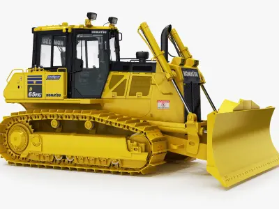 Collection Midsize Construction Machines Komatsu 3D model