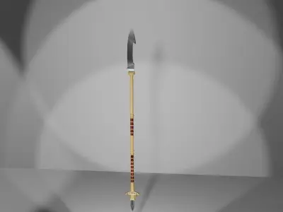 Double Sided Spear Low-poly 3D model