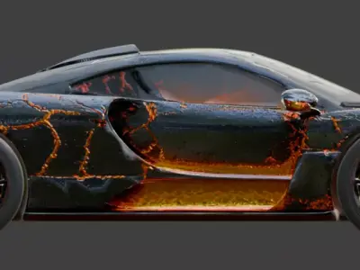 Black Stealth Formula Race Car 3D Model Low-poly 3D model