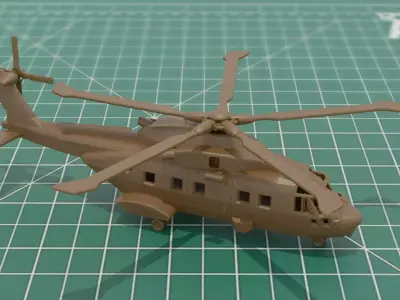AW101 Merlin Military Helicopter 3D Print STL 3MF Model 3D print model