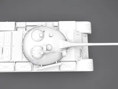 T55 Tank Scale model 3D print model