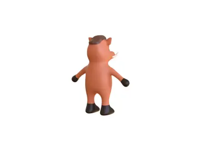 High-Quality 3D Cute Wild Boar for Games Low-poly 3D model