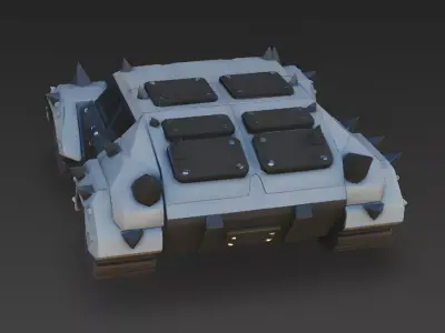 Urban Stealth Armored SUV 3D Model Low-poly 3D model